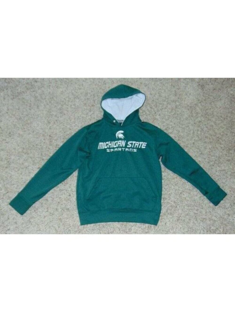 NCAA Michigan State Spartans Hoodie XS Mens Football Teen MSU Green